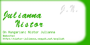 julianna nistor business card